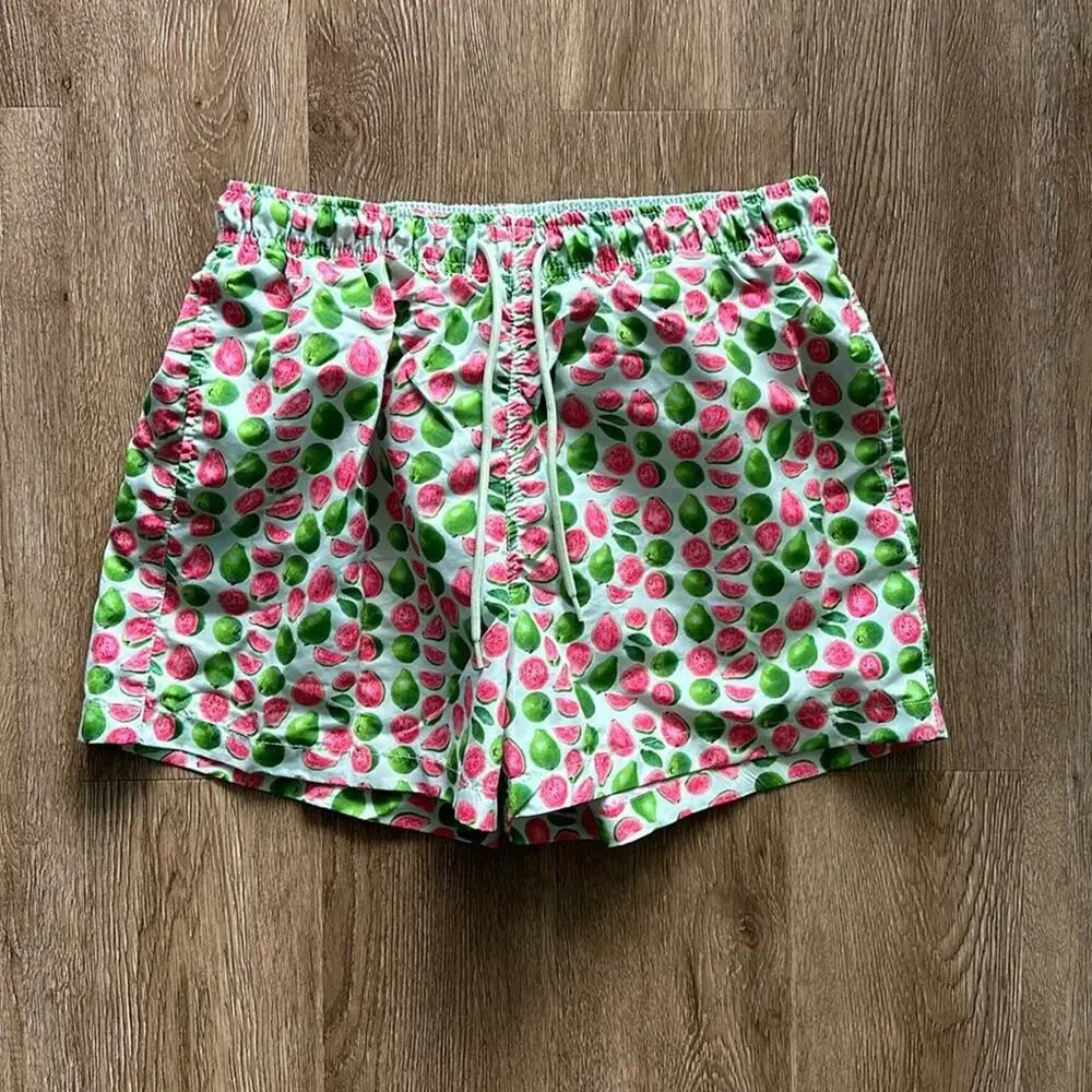 Happy Hour Swim Trunks Guava‎ Print Size Medium